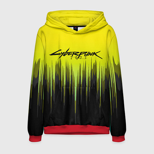Мужская толстовка CYBERPUNK 2077 / 3D-Красный – фото 1