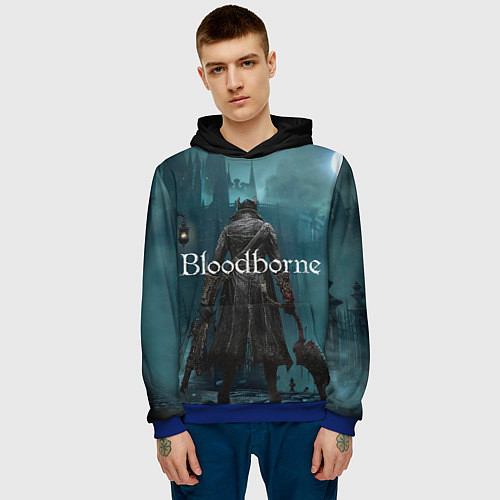 Мужская толстовка Bloodborne / 3D-Синий – фото 3