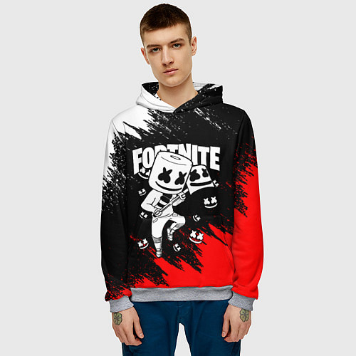 Мужская толстовка FORTNITE x MARSHMELLO / 3D-Меланж – фото 3