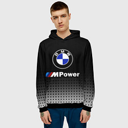 Толстовка-худи мужская BMW, цвет: 3D-черный — фото 2