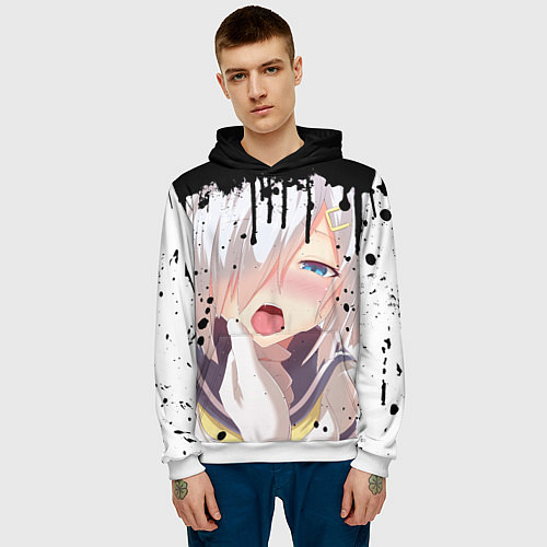 Мужская толстовка AHEGAO / 3D-Белый – фото 3