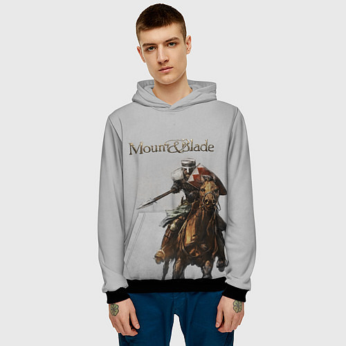 Мужская толстовка Mount and Blade / 3D-Черный – фото 3