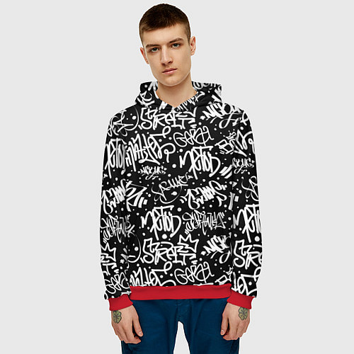 Мужская толстовка GRAFFITI / 3D-Красный – фото 3