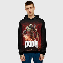 Толстовка-худи мужская Doom, цвет: 3D-черный — фото 2