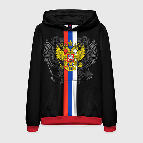 Мужская толстовка Россия / 3D-Красный – фото 1