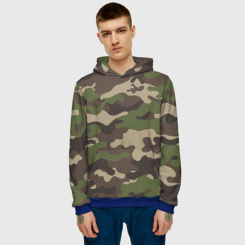 Мужская толстовка МИЛИТАРИ / 3D-Синий – фото 3