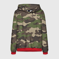 Толстовка-худи мужская МИЛИТАРИ, цвет: 3D-красный