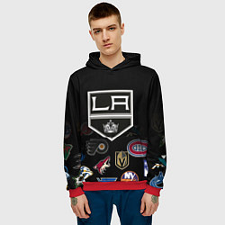 Толстовка-худи мужская NHL Los Angeles Kings, цвет: 3D-красный — фото 2