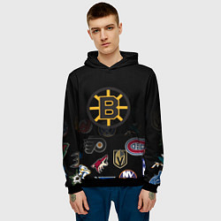 Толстовка-худи мужская NHL Boston Bruins Z, цвет: 3D-черный — фото 2