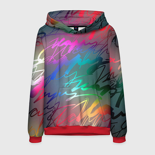 Мужская толстовка Узоры / 3D-Красный – фото 1