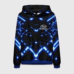 Толстовка-худи мужская SUBARU, цвет: 3D-синий