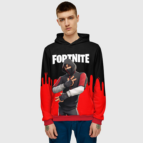 Мужская толстовка FORTNITE x IKONIK / 3D-Красный – фото 3