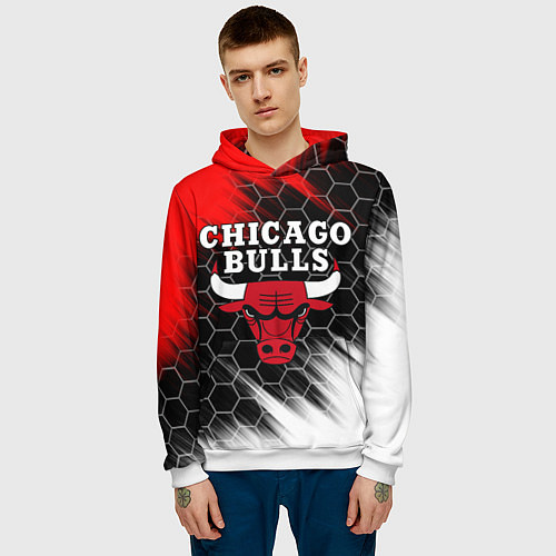 Мужская толстовка CHICAGO BULLS / 3D-Белый – фото 3