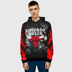 Толстовка-худи мужская CHICAGO BULLS, цвет: 3D-черный — фото 2