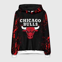 Толстовка-худи мужская CHICAGO BULLS, цвет: 3D-белый