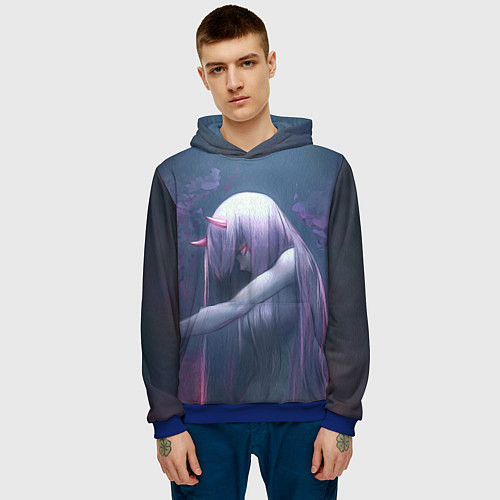 Мужская толстовка DARLING IN THE FRANXX / 3D-Синий – фото 3