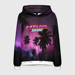Толстовка-худи мужская HOTLINE MIAMI, цвет: 3D-белый