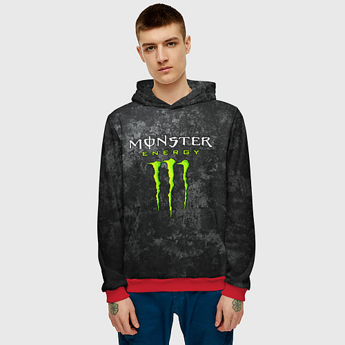 Мужская толстовка MONSTER ENERGY / 3D-Красный – фото 3