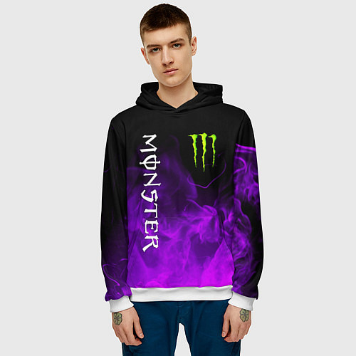 Мужская толстовка MONSTER ENERGY / 3D-Белый – фото 3