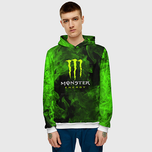 Мужская толстовка MONSTER ENERGY / 3D-Белый – фото 3