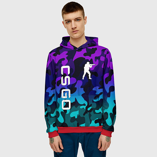 Мужская толстовка CS GO / 3D-Красный – фото 3