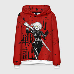 Толстовка-худи мужская Дьявол, цвет: 3D-белый