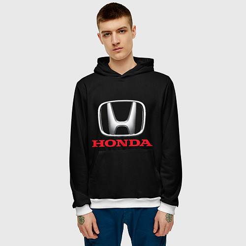 Мужская толстовка HONDA / 3D-Белый – фото 3