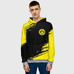 Толстовка-худи мужская BORUSSIA, цвет: 3D-меланж — фото 2