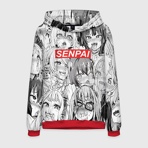 Мужская толстовка SENPAI / 3D-Красный – фото 1