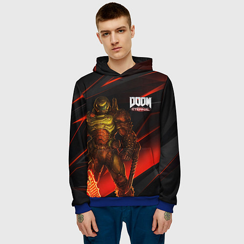 Мужская толстовка DOOM ETERNAL / 3D-Синий – фото 3
