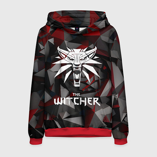 Мужская толстовка The Witcher / 3D-Красный – фото 1