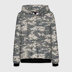Толстовка-худи мужская Цифровой камуфляж, цвет: 3D-черный