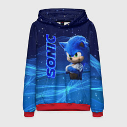 Толстовка-худи мужская Соник, цвет: 3D-красный
