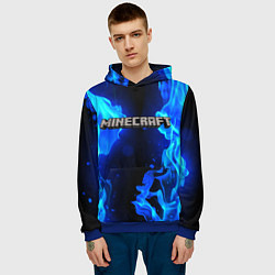 Толстовка-худи мужская MINECRAFT, цвет: 3D-синий — фото 2