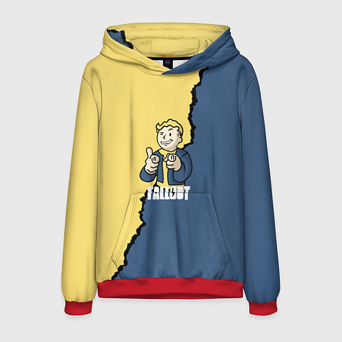 Мужская толстовка Fallout logo boy / 3D-Красный – фото 1