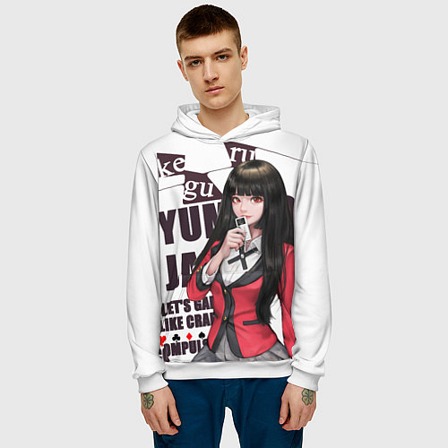 Мужская толстовка Kakegurui / 3D-Белый – фото 3