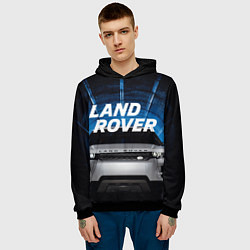 Толстовка-худи мужская LAND ROVER, цвет: 3D-черный — фото 2