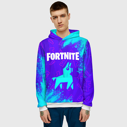 Мужская толстовка FORTNITE ФОРТНАЙТ / 3D-Белый – фото 3