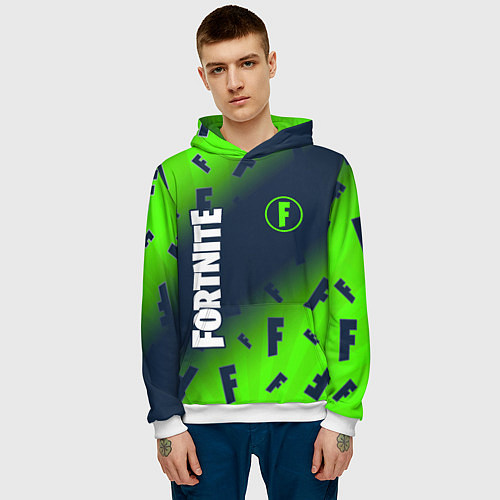 Мужская толстовка FORTNITE ФОРТНАЙТ / 3D-Белый – фото 3