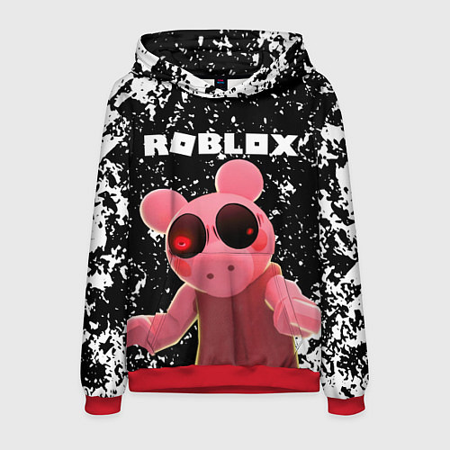 Мужская толстовка Roblox Piggy / 3D-Красный – фото 1