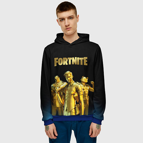 Мужская толстовка FORTNITE GOLD SQUAD / 3D-Синий – фото 3