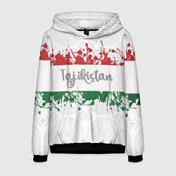 Толстовка-худи мужская Таджикистан, цвет: 3D-черный