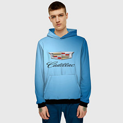 Толстовка-худи мужская Cadillac, цвет: 3D-черный — фото 2