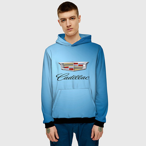 Мужская толстовка Cadillac / 3D-Черный – фото 3