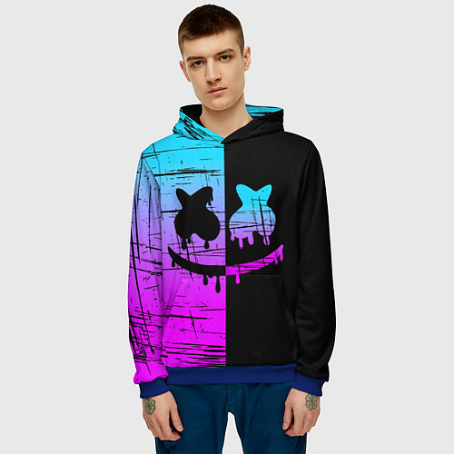 Мужская толстовка FORTNITE MARSHMELLO / 3D-Синий – фото 3