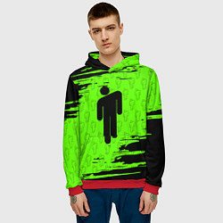 Толстовка-худи мужская BILLIE EILISH БИЛЛИ АЙЛИШ, цвет: 3D-красный — фото 2