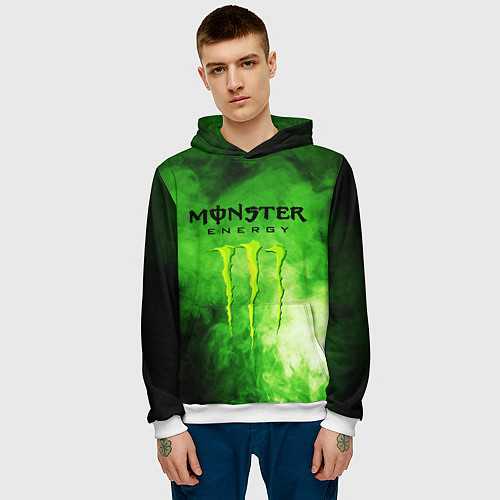 Мужская толстовка MONSTER ENERGY / 3D-Белый – фото 3