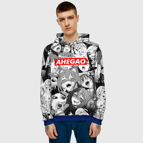 Мужская толстовка AHEGAO АХЕГАО / 3D-Синий – фото 3