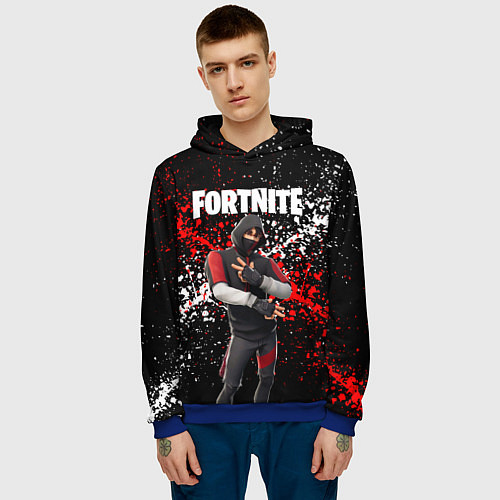 Мужская толстовка Fortnite Ikonik / 3D-Синий – фото 3