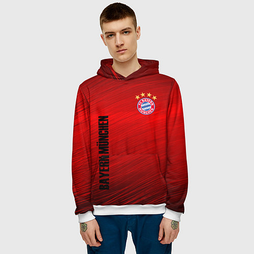 Мужская толстовка BAYERN MUNCHEN / 3D-Белый – фото 3